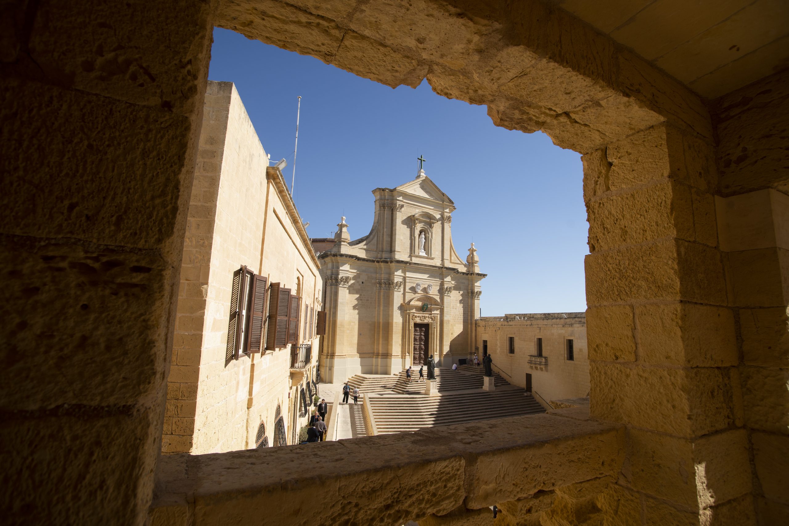 The Citadel in Gozo with fortified walls