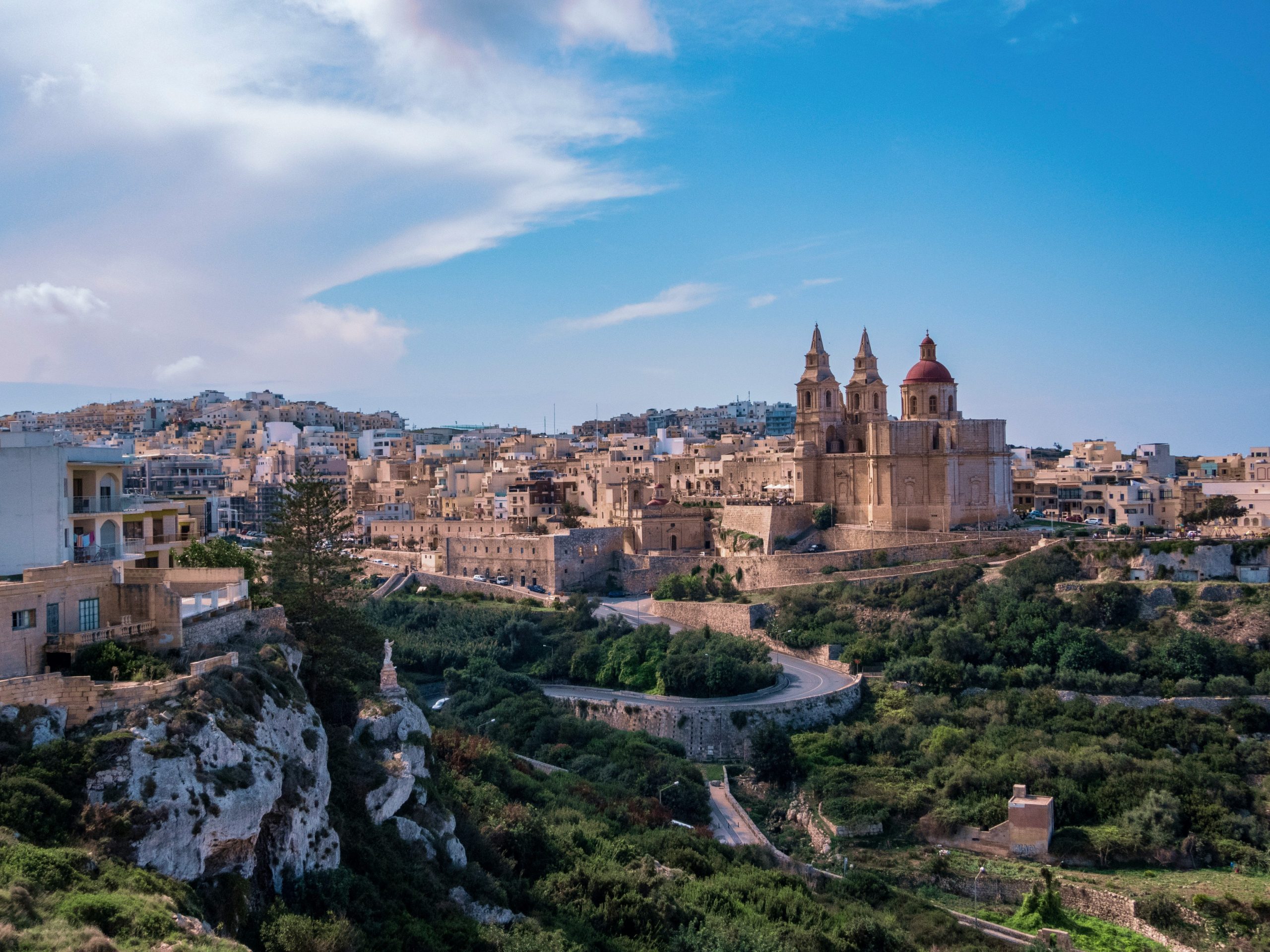 Blick auf Mellieħa im Norden von Malta