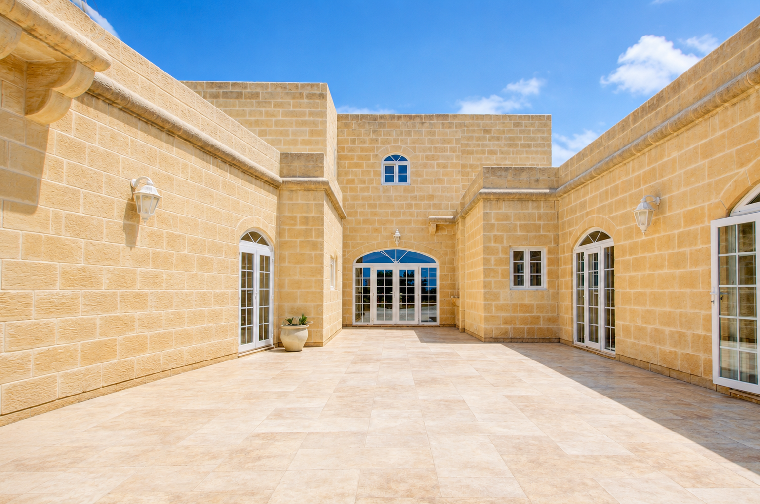 Traditional Maltese farmhouse courtyard in Malta