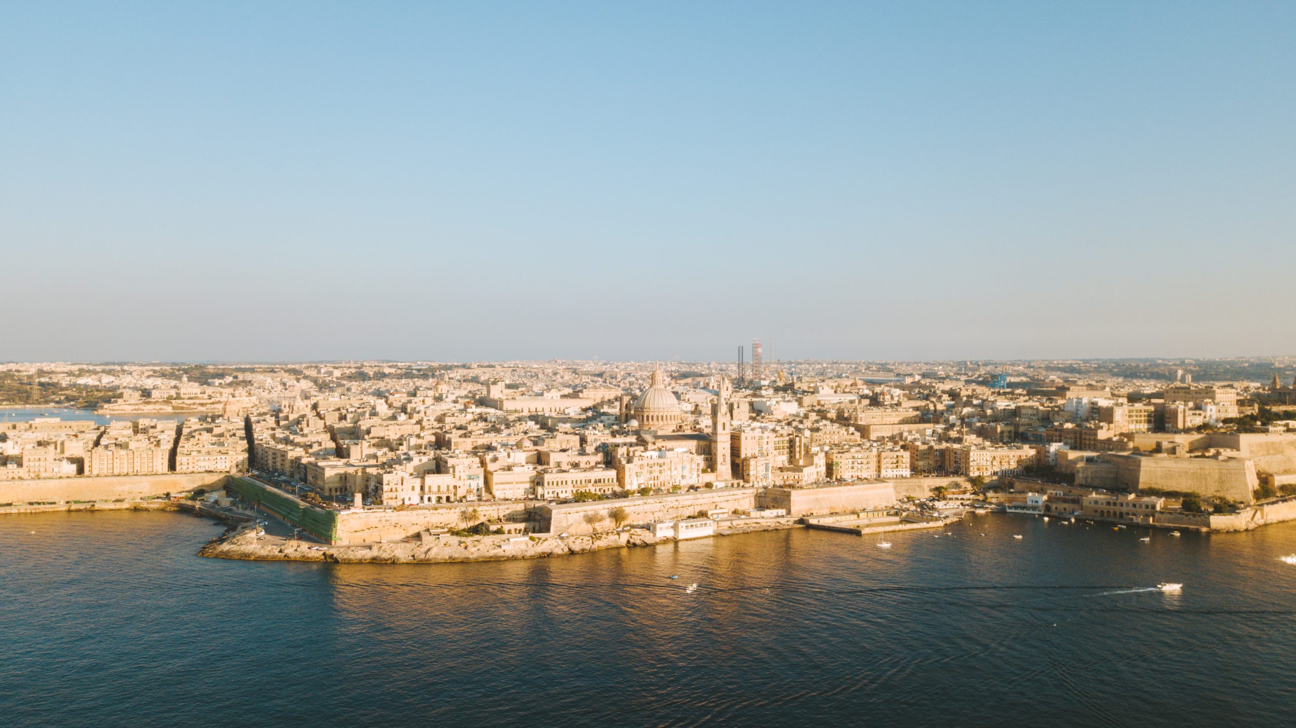 Valletta waterfront and harbour in Malta